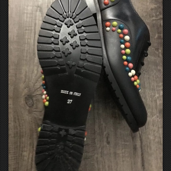 Authentic Red Valentino Stud LaceUp Oxfords 37 6.5 - Picture 3 of 5